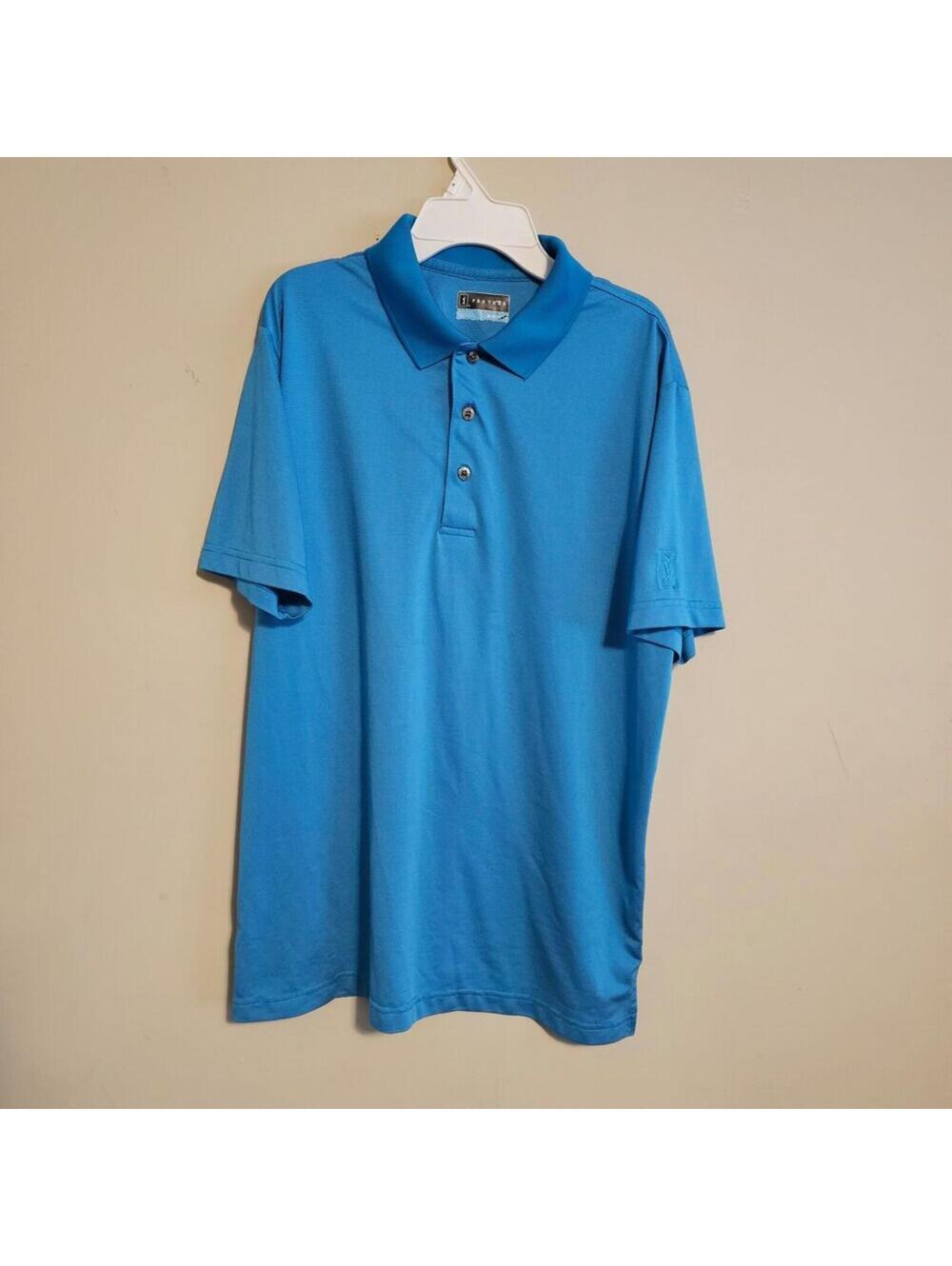 PGA Tour Brand Golf Teal Polo Shirt sz Men Medium